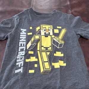 Boys Gap medium gray Minecraft short sleeve tee